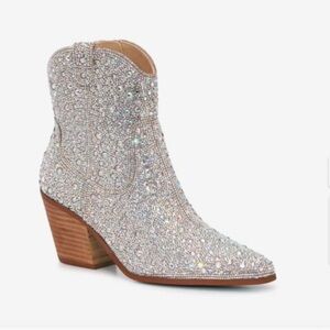 Betsey Johnson Emory Rhinestone Boots NEW